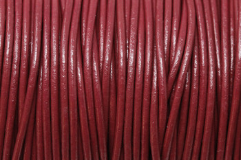 Corida Red 1.5mm Leather Cord - Sold by the Foot
