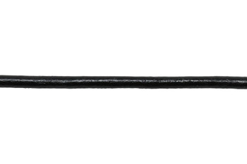 Black 2mm Leather Cord - Sold by the Foot