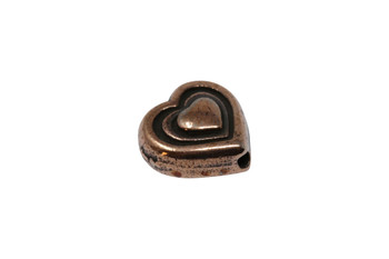 Heart Bead - Copper Plated