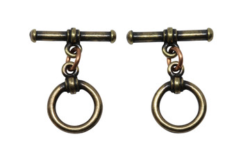 Bar and Ring Toggle Bar and Eye - Brass Plated