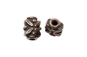 Leaf Bead - Copper Plated