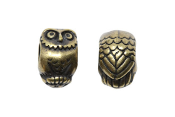 Owl Euro Bead - Brass Plated