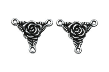 Rose Trinity Link - Silver Plated