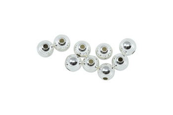 Sterling Silver 4mm Round Beads - 10 Pieces
