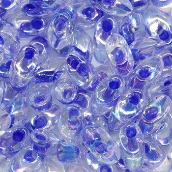 4x7mm Long Magatamas -- 2150 Crystal AB Lavender Lined