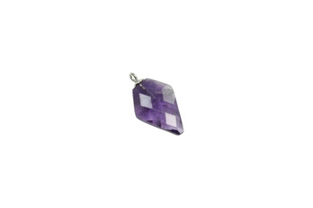 Amethyst 10x18mm Faceted Triangular Charm