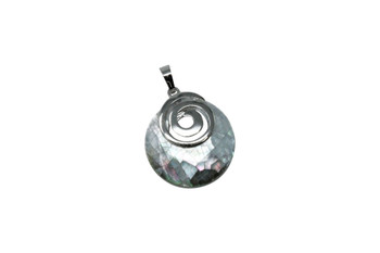 Abalone Silver Spiral Pendant