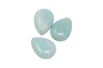 Light Blue Amazonite Polished 13x18mm Pear