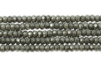 Pyrite Polished 3x5mm Faceted Rondelle