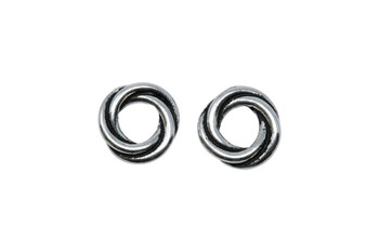 Twisted 10mm Spacer Bead - Silver Plated