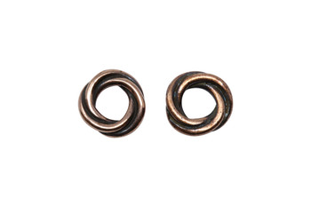 Twisted 10mm Spacer Bead - Copper Plated