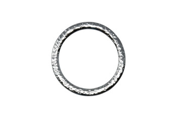 Hammertone 1.25-inch Ring - Rhodium Plated