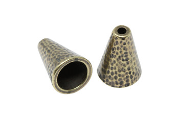 Hammertone 16mm Cone - Brass Plated