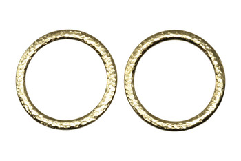 Hammertone 1.25-inch Ring - Gold Plated