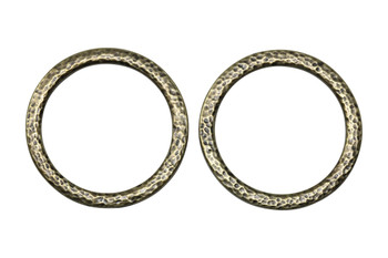 Hammertone 1.25-inch Ring - Brass Plated