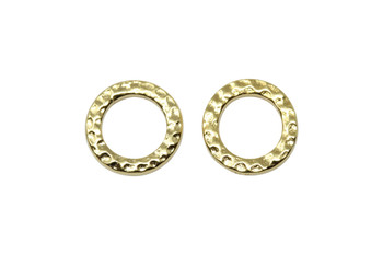 Small Hammertone Ring - Gold Plated