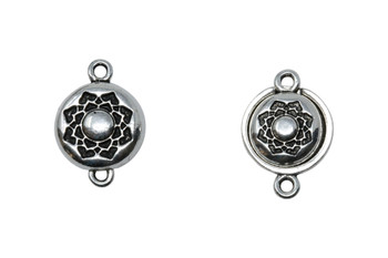 Lotus Magnetic Clasp - Silver Plated