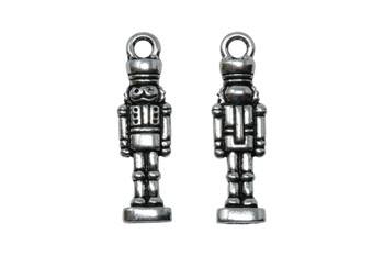 Nutcracker Charm - Silver Plated