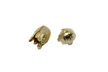 Gold Plated 10x12mm Tulip End Cap