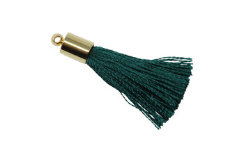 Emerald 27-30mm Tassel with Gold Cap