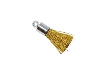 Gold 17-20mm Tassel with Silver Cap