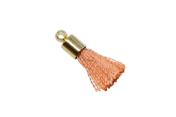 Coral 17-20mm Tassel with Gold Cap