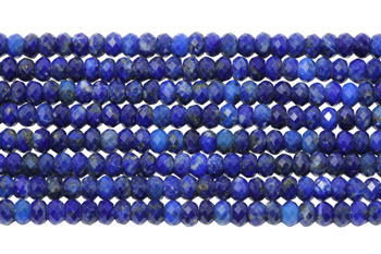 Lapis Polished 2x3mm Faceted Rondelle