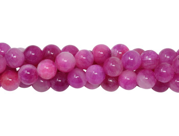 Dyed Jade Hot Pink Mix Polished 6mm Round