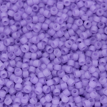 Size 15 Matsuno Seed Beads -- F222 Light Purple Frosted