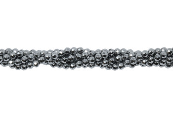 Platinum Plated Hematite Polished 3mm Faceted Round