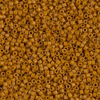 Delicas Size 11 Miyuki Seed Beads -- 653 Dyed Opaque Pumpkin