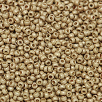 Size 15 Miyuki Seed Beads -- DF4204 Duracoat Galvanized Champagne Matte