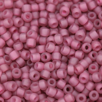 Size 11 Matsuno Seed Beads -- F395 Dusty Rose / Fuchsia Lined Matte