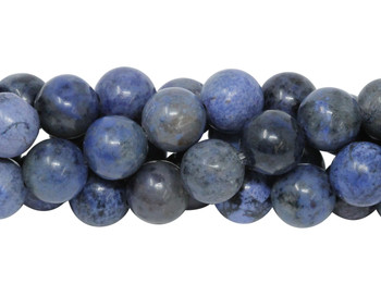 Dumortierite A Grade Polished 8mm Round - Light Blue