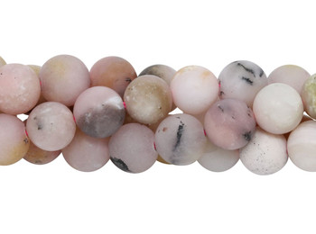 Natural Pink Opal Matte 8mm Round