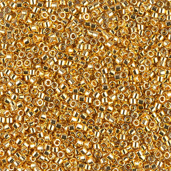 Delicas Size 11 Miyuki Seed Beads -- 031 24K Gold Plated