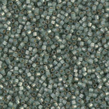 Delicas Size 11 Miyuki Seed Beads -- 2190 Duracoat Laurel Semi Matte / Silver Lined