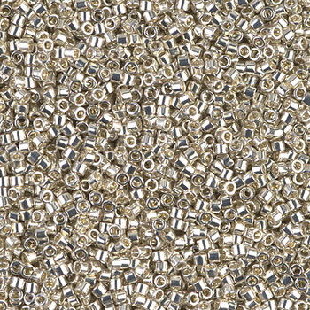 Delicas Size 11 Miyuki Seed Beads -- 035 Galvanized Silver