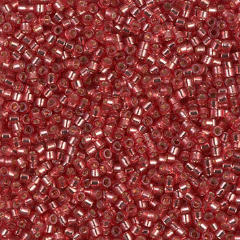 Delicas Size 11 Miyuki Seed Beads -- 2152 Duracoat Light Watermelon / Silver Lined