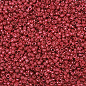 Size 15 Miyuki Seed Beads -- D4211 Duracoat Galvanized Light Cranberry