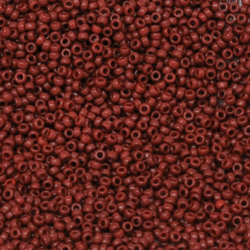 Size 15 Miyuki Seed Beads -- D4470 Duracoat Opaque Mahogany