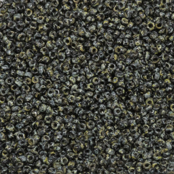 Size 15 Miyuki Seed Beads -- 4511 Picasso Black