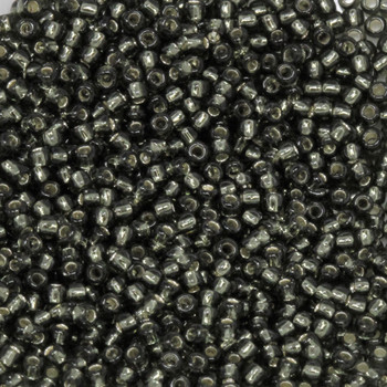 Size 11 Toho Seed Beads -- 21B Black Diamond / Silver Lined