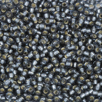 Size 11 Miyuki Seed Beads -- 21D Blue Grey / Silver Lined