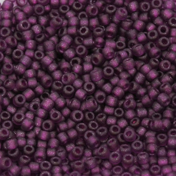 Size 11 Matsuno Seed Beads -- F323 Metallic Amethyst Frost