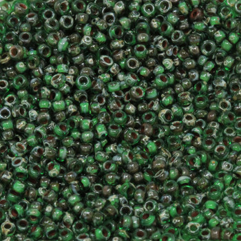 Size 11 Miyuki Seed Beads -- 4507 Picasso Transparent Green