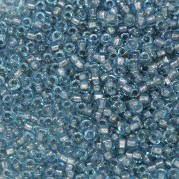 Size 11 Miyuki Seed Beads -- 738 Light Blue / Sparkle Light Blue Lined