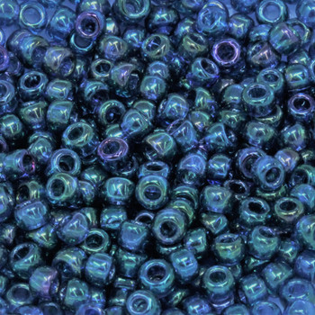 Size 6 Toho Seed Beads -- 319C Purple / Teal Luster