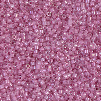 Delicas Size 11 Miyuki Seed Beads -- 072 Crystal AB / Pale Lilac Lined