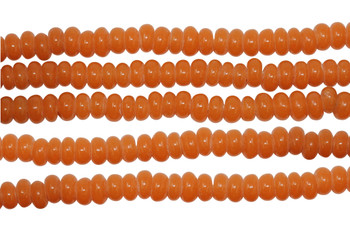 Ghana Glass Polished 6-7mm Spacer - Orange